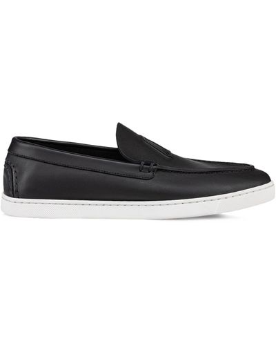 Christian Louboutin Leather Varsiboat Loafers - Black