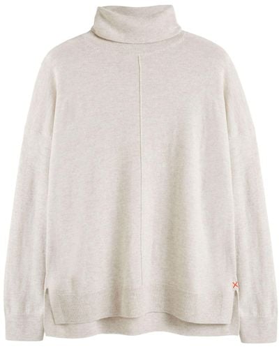 Chinti & Parker Wool-cashmere Rollneck Sweater - White