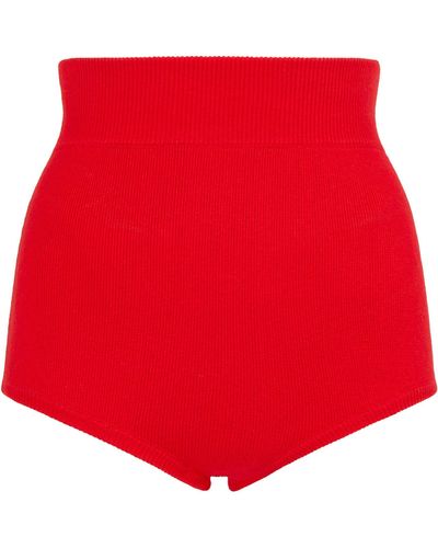 Cashmere In Love Cotton-cashmere Gali Shorts - Red