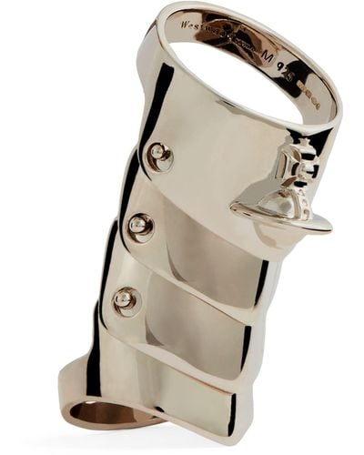 Vivienne Westwood Sterling Silver Armor Ring - Natural