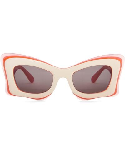 Loewe X Paula's Ibiza Layered Butterfly Sunglasses - Pink