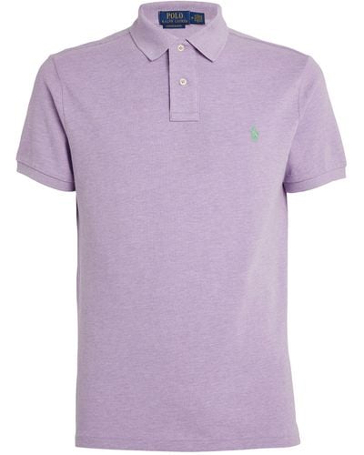 Polo Ralph Lauren Cotton Mesh Slim-fit Polo Shirt - Purple