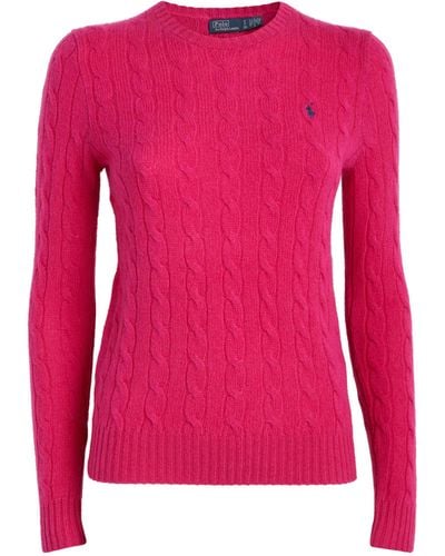 Polo Ralph Lauren Wool And Cashmere Cable-Knit Sweater - Pink