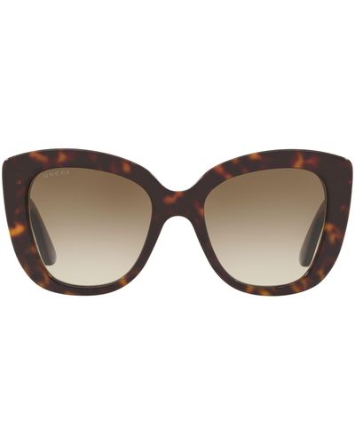 Gucci Havana Cat Eye Sunglasses - Brown