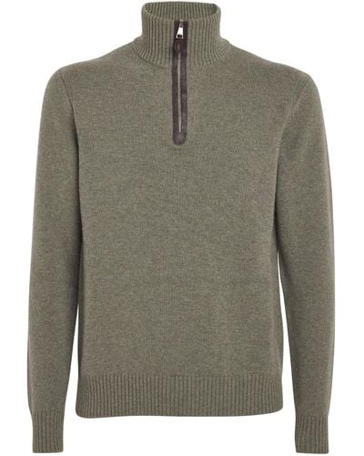 James Purdey & Sons Cashmere Quarter-zip Sweater - Green