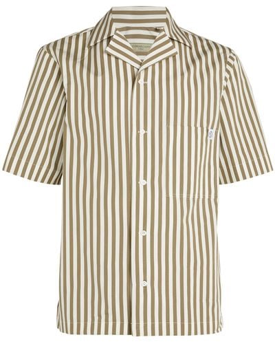 Corneliani Short-sleeve Striped Shirt - Natural