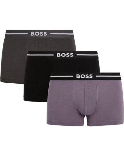 BOSS Organic Cotton Bold Trunks (pack Of 3) - Multicolor