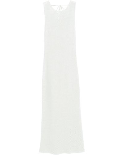Chinti & Parker Crochet Ibiza Midi Dress - White