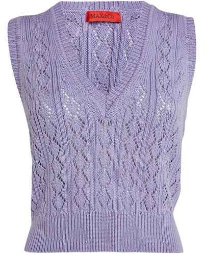 MAX&Co. Cotton-rich Jumper Vest - Purple