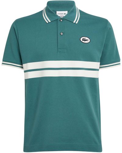 Lacoste Striped Logo Polo Shirt - Green