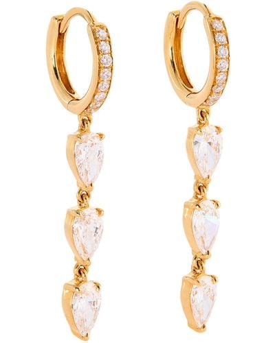Eva Fehren Yellow Gold And Diamond Boa Iii Hoop Earrings - Metallic