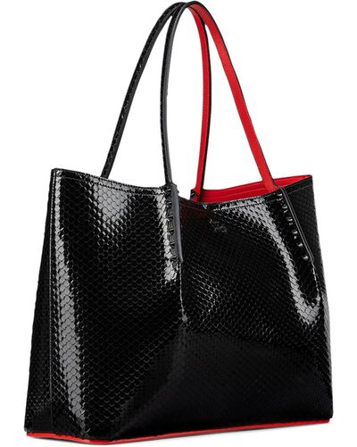 Christian Louboutin Cabarock Large Patent Leather Tote Bag - Black