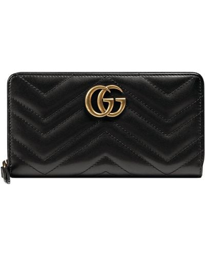 Gucci Leather Marmont Wallet - Black
