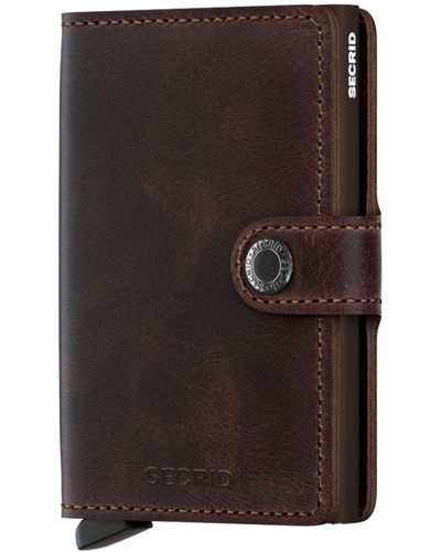 Secrid Vintage Leather Miniwallet - Brown