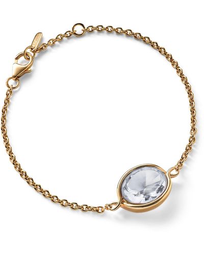 Baccarat Gold Vermeil And Crystal Croisé Chain Bracelet - Metallic
