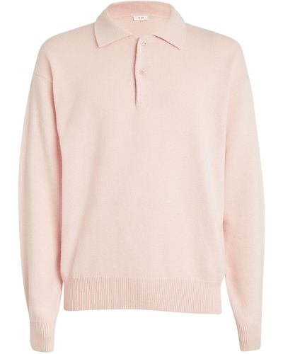 The Row Joyce Cotton-cashmere Polo Shirt - Pink