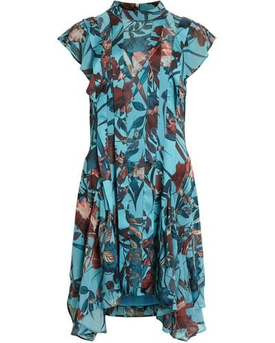 AllSaints Fleur Batu Mini Dress - Blue