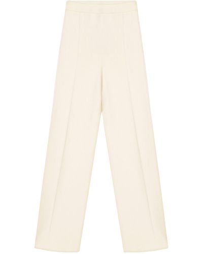 Aeron Rib-knit Straight Trousers - White