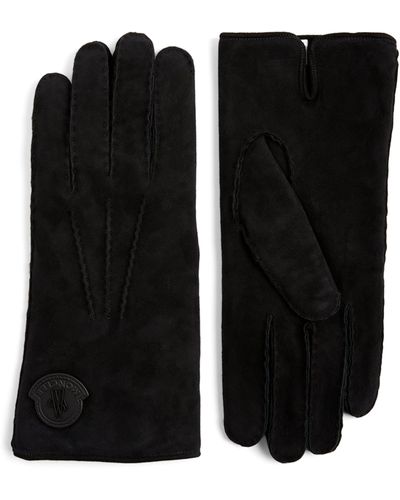 Moncler Suede Gloves - Black