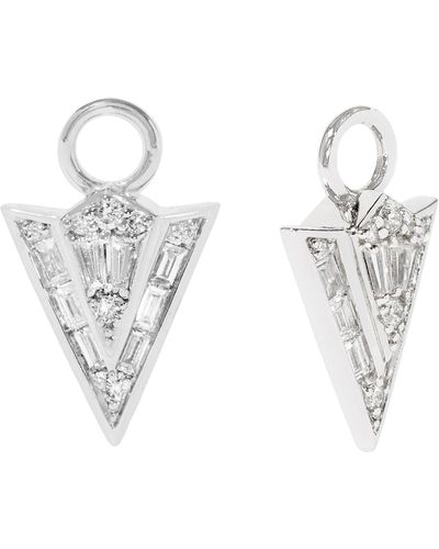 Annoushka White Gold And Diamond Flight Arrow Earring Drops - Metallic