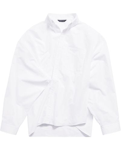 Balenciaga Cotton Wrap Shirt - White