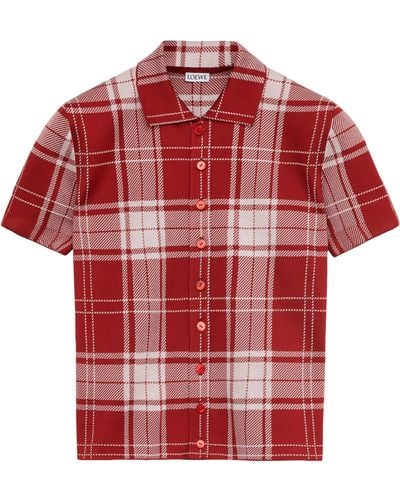 Loewe Silk-blend Polo Shirt - Red