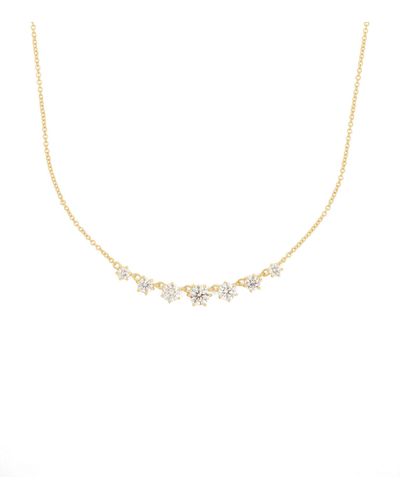 Jade Trau Small Yellow Gold And Diamond Penelope Necklace - White