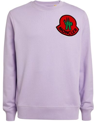 Moncler Logo-patch Sweatshirt - Purple