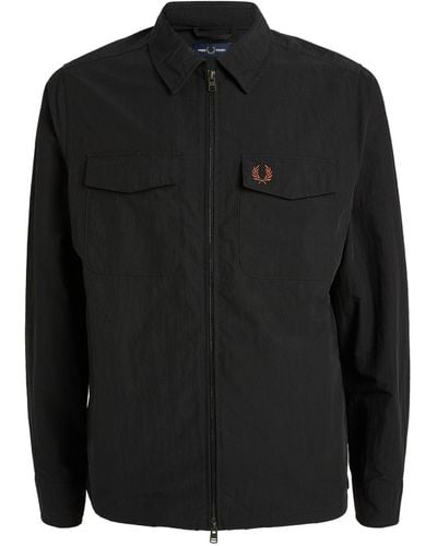 Fred Perry Collared Zip-up Jacket - Black