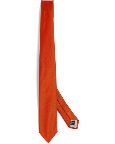 Giorgio Armani Silk Jacquard Tie - Orange