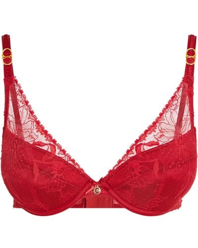 Chantelle Orchids Push-up Bra - Red