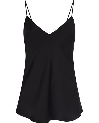Simone Perele Silk Pajama Camisole Top - Black