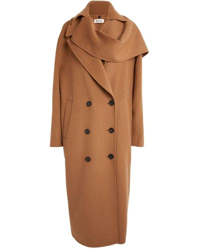 Rohe Wool Double-layer Coat - Brown