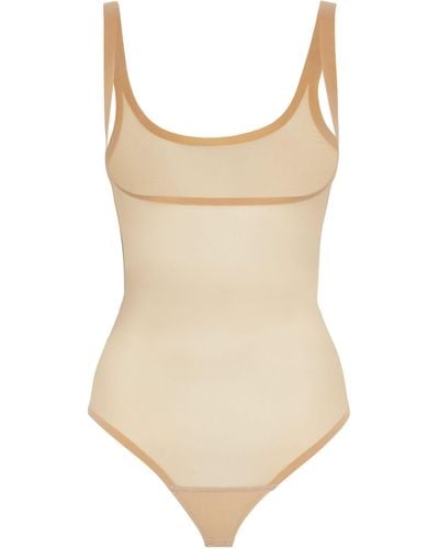 Wolford Tulle Forming Bodysuit - Natural