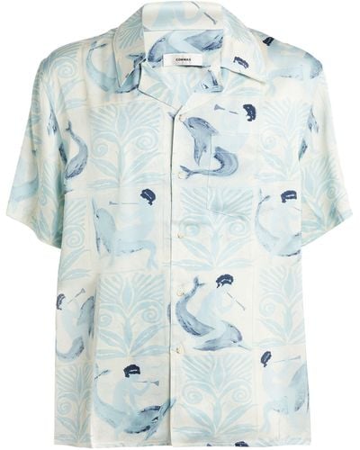 Commas Dolphin Tile Shirt - Blue