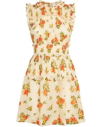 Doen Orangerie Floral Print Martha Mini Dress - Metallic