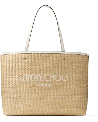 Jimmy Choo Raffia Marli Tote Bag - Natural