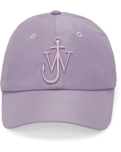 JW Anderson Embroidered Anchor Baseball Cap - Purple