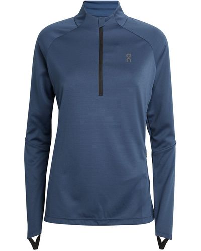 On Shoes Climate Half-zip Long-sleeve Top - Blue
