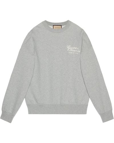 Gucci Cotton Logo Sweatshirt - Grey
