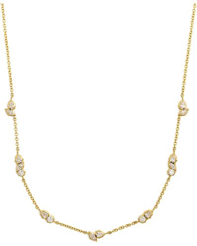 Jade Trau Yellow Gold And Diamond Posey Necklace - Metallic