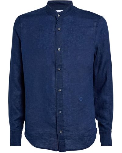 Jacob Cohen Linen Guru Collar Shirt - Blue