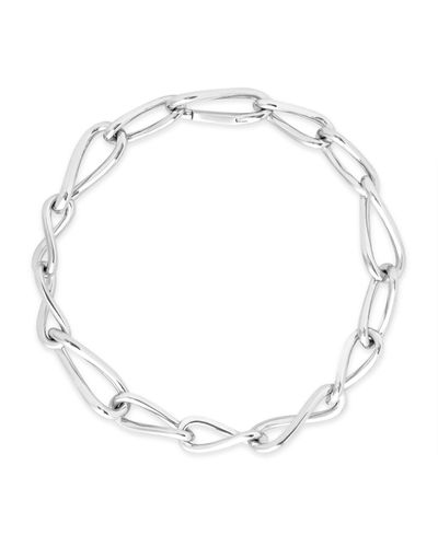 Astrid & Miyu Rhodium-plated Infinite Chain Bracelet - Metallic