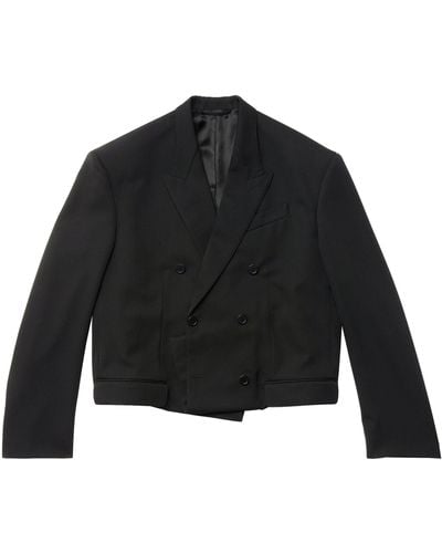 Balenciaga Wool Oversized Blazer - Black