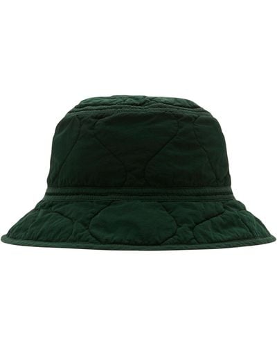 Burberry Ekd Quilted Bucket Hat - Green