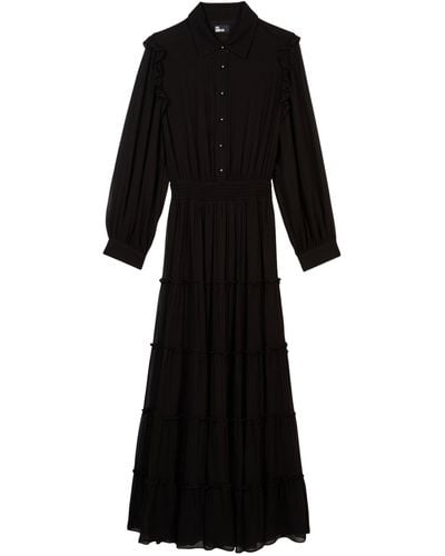 The Kooples Ruffled Maxi Dress - Black