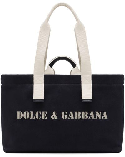 Dolce & Gabbana Shoulder Bag With Print - Black