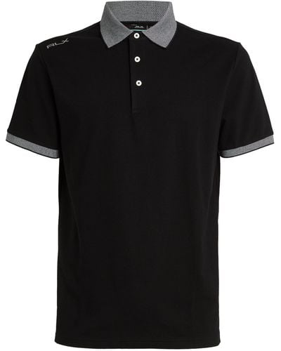 RLX Ralph Lauren Stretch-cotton Polo Shirt - Black