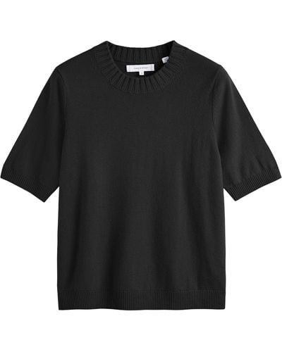 Chinti & Parker Wool-cashmere Knit T-shirt - Black
