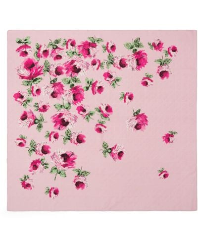Prada Silk Jacquard Floral Scarf - Pink